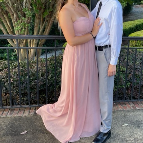 Birdy Grey L dusty pink bridesmaids dress. Strapless with long tulle to use. - Picture 4 of 5